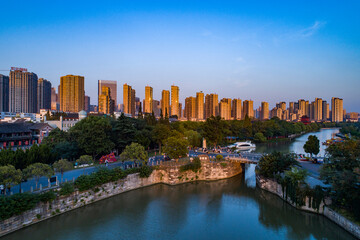 A view of qingjiang Gate of the Beijing-Hangzhou Grand Canal in Huaian city, East China's Jiangsu...