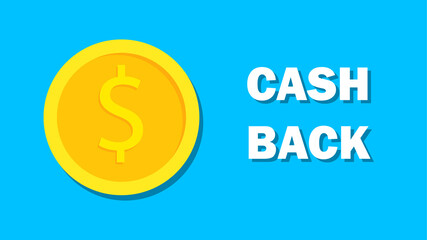 Obraz premium Cashback. Save savings. Financial benefit. Vector illustration