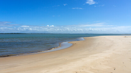 Ilha dos Namorados. Beautiful tourist desert island in Aracaju, Sergipe, Brazil