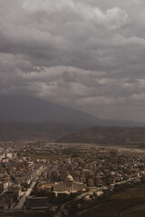 Berat, Albania. The city of a thousand windows. City view. Natural landscape. 