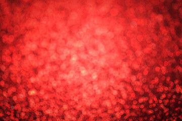 Out of focus red bokeh. Festive background for christmas, new year, wedding