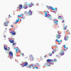 Obraz premium Neon Liquid Shape Vector Transparent Background.