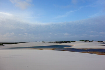 Fototapeta na wymiar Lencois Maranhenses national park, Brazil. Dunes and lagoons