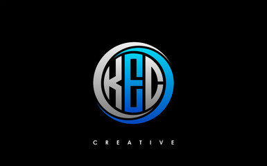 KEC Letter Initial Logo Design Template Vector Illustration