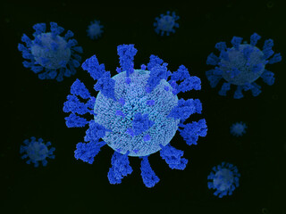 Fototapeta na wymiar The Covid-19 virus, SARS-Cov-2
