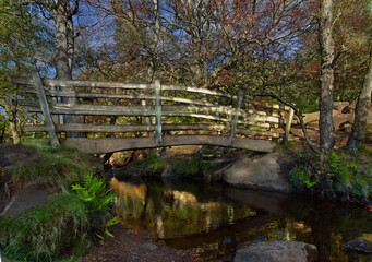 Bridge over Padley Gorge, Peak District National Park, Derbyshire