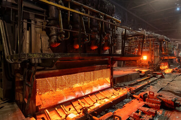 Furnace for heating metal forgings and ingots.