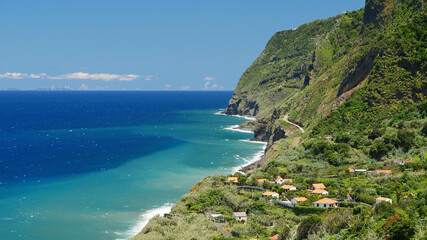 Fototapeta na wymiar Côte d'Azur and wild coast of Madeira island, Portugal