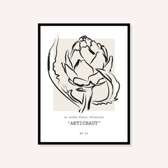 Abstract boho style art prints poster design