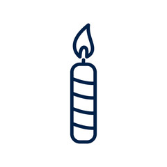 Candle icon logo template isolated on white background.