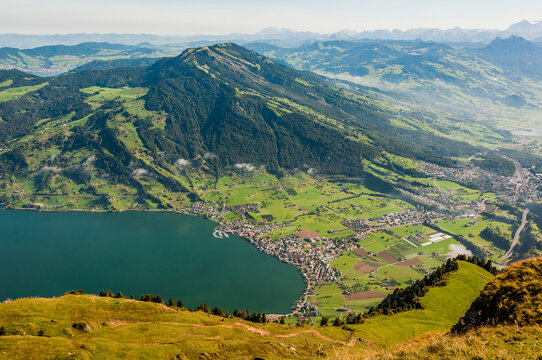 Rigi, Zugersee, Zug, Art, Arth-Goldau, Bergbahnen, Wanderweg, Zugerberg, Aussichtspunkt, Walchwil, Immensee, Cham, Zentralschweiz, Alpen, Sommer, Schweiz