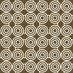 Vintage seamless pattern of white random circle on top of brown greenish background