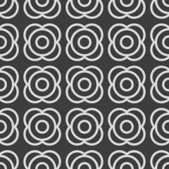 Simple seamless pattern abstract shapes formed with basic circle