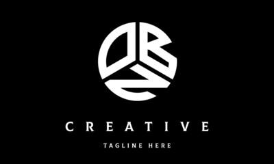 Fototapeta premium OBN circle three letter logo