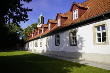 Fotobehang Marienwerder Monastery is a former Augustinian monastery in the Marienwerder district in the north-west of Hanover. It is one of the five Calenberg monasteries. © guentermanaus