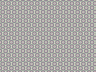 pattern with polygon shapes in vintage colours, background seamless, circles