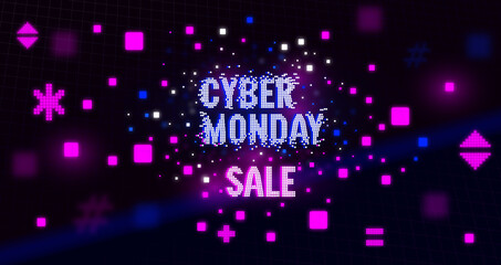 cayber Monday, a banner, a poster for a store sign or your idea for that theme, a promotion or great discounts
