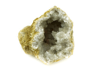 Inside of a mineral on white