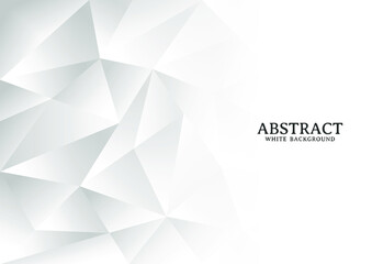Fototapeta premium Abstract modern white and grey chaotic polygonal background