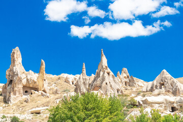 Amazing landscape of Cappadocia. Fairy Chimneys in Goreme, Turkey.