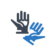 Laboratory gloves icon