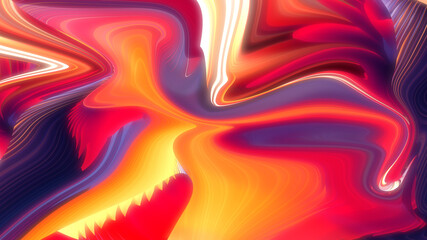 3d bright abstract smooth wavy gradient background with warm and cold colors looks like liquid