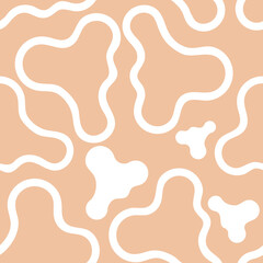 Seamless pattern: smooth elements like clouds on a colour background