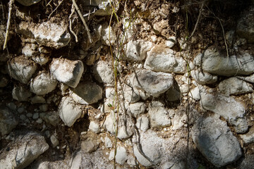 The output of chalk on the surface of the earth.