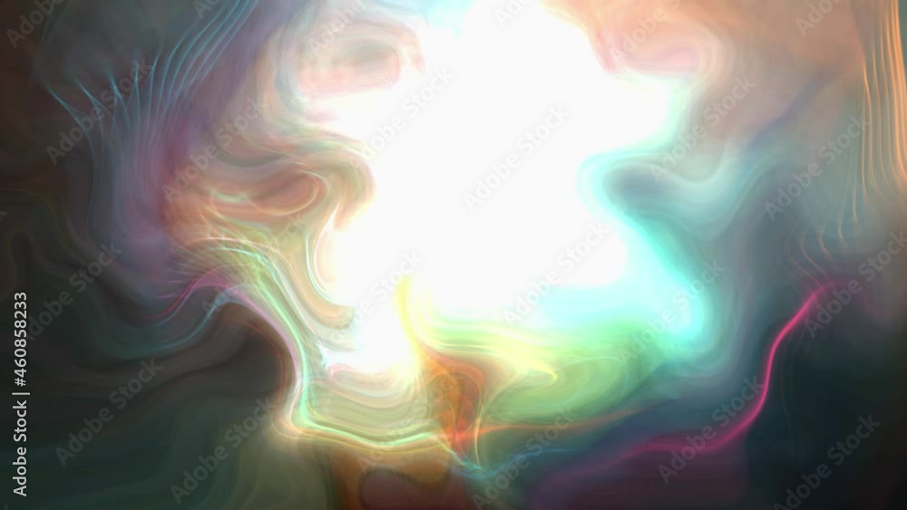Poster Abstract Fluid And Smoke Texture Background Seamless Looping/ 4k animation of an abstract background with fluid and smoke texture and waves slowly spinning and seamless looping