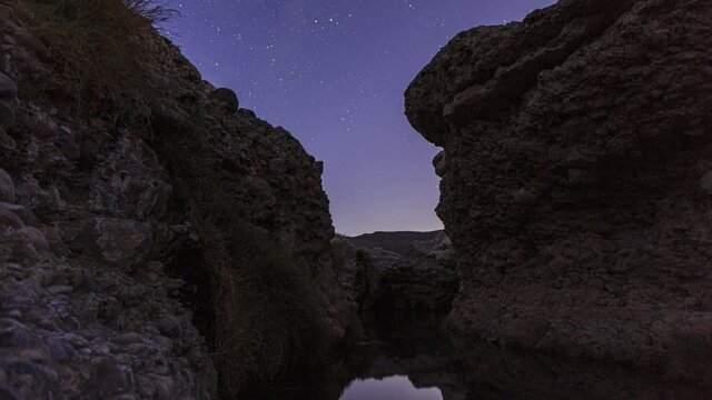 Nachthimmel &uuml;ber Hauchab-Fontain, Namibia