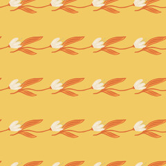 Abstract tulip seamless pattern.