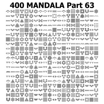 various mandala collections 400 Ethnic Mandala line pattern set Doodles freehand