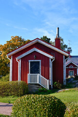 Red old croft in the fall © Milla Rasila