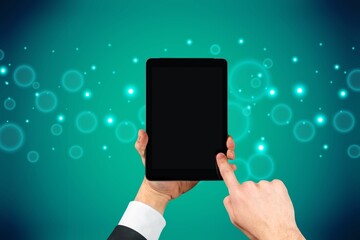 A blank screen on smart phone concept. Smart phone cybersecurity concept.