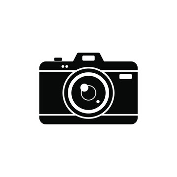 Camera Icon. Photo camera icon on white background. Photo camera simple sign. Photo camera design vector illustration. Trendy and modern photo camera symbol for icons, templates, logos, and websites 