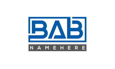 BAB creative three letters logo