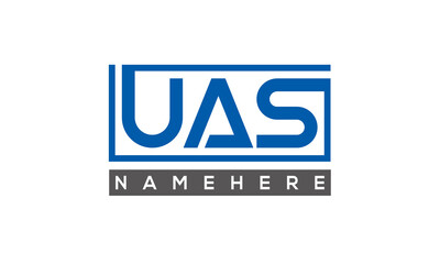 UAS creative three letters logo