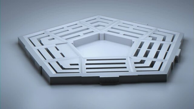 Simple 3D Render Of Pentagon Animation