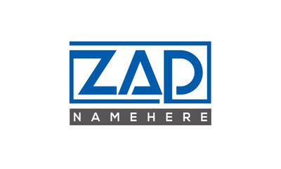 ZAD creative three letters logo