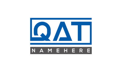 QAT creative three letters logo