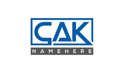 CAK creative three letters logo