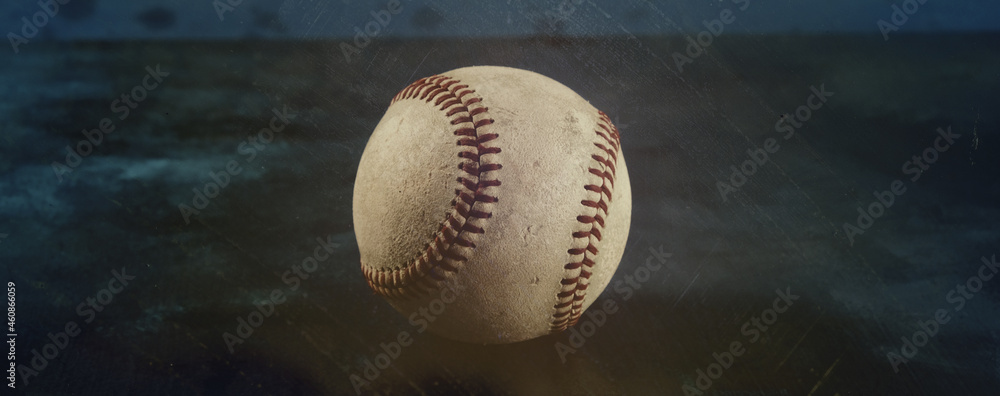 Sticker Abstract view of baseball with shallow depth of field and blurred background. - Stickers