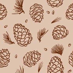 Cedar cones pattern