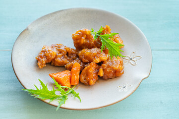 豚肉の甘酢あんかけ