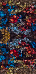 Fototapeta premium background image with 3d color spheres, illustration design