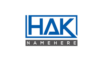 HAK creative three letters logo