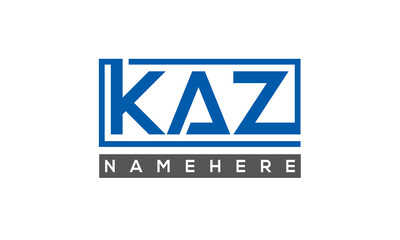 KAZ creative three letters logo