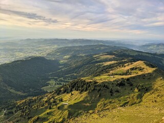 hike on the mountain spear in switzerland. beautiful autumn mood just before the summit....