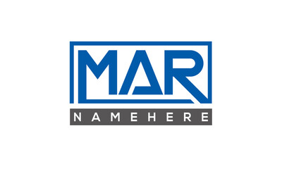 MAR creative three letters logo