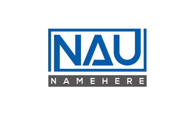 NAU creative three letters logo